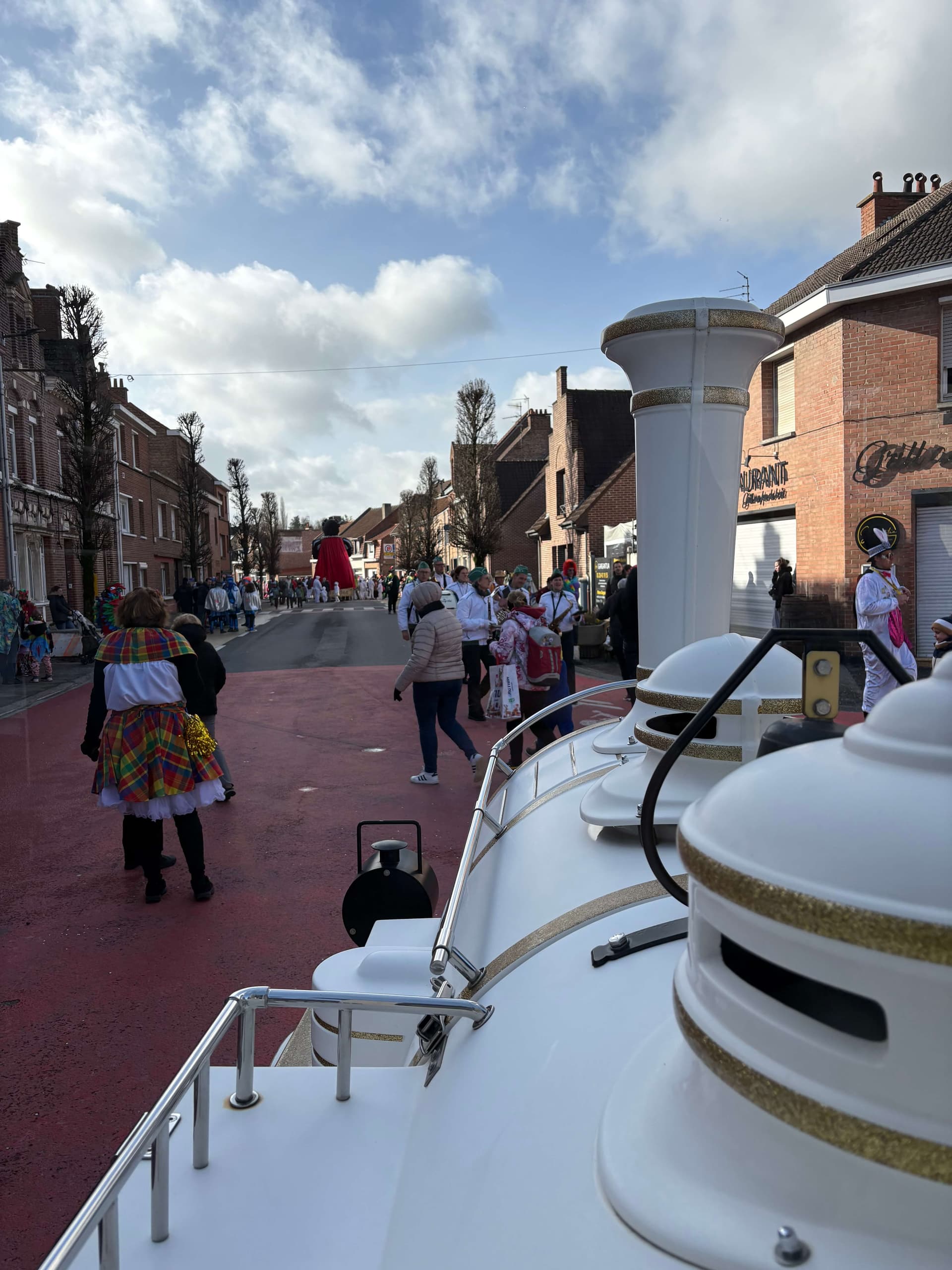Carnival parade in a petit train