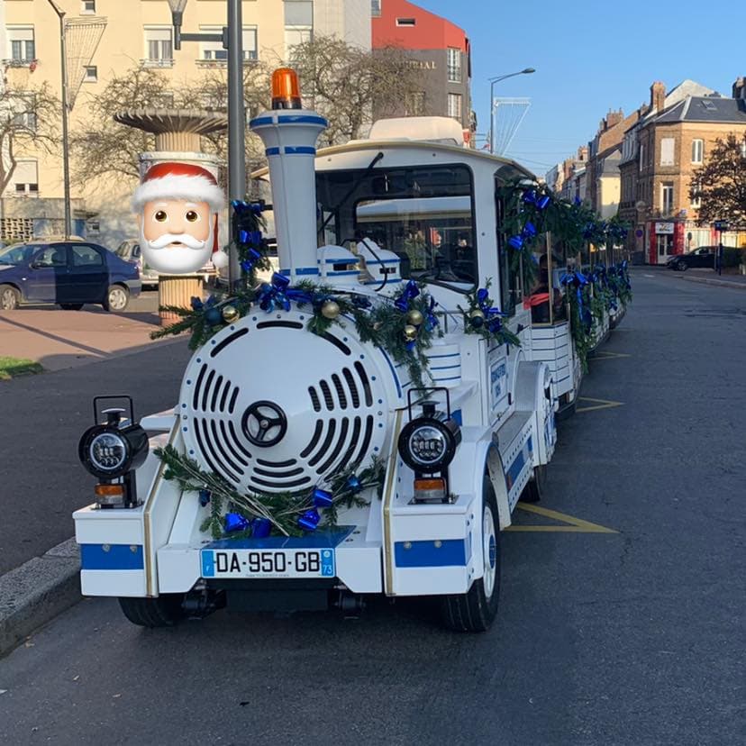 Animation Noël petit train décoré